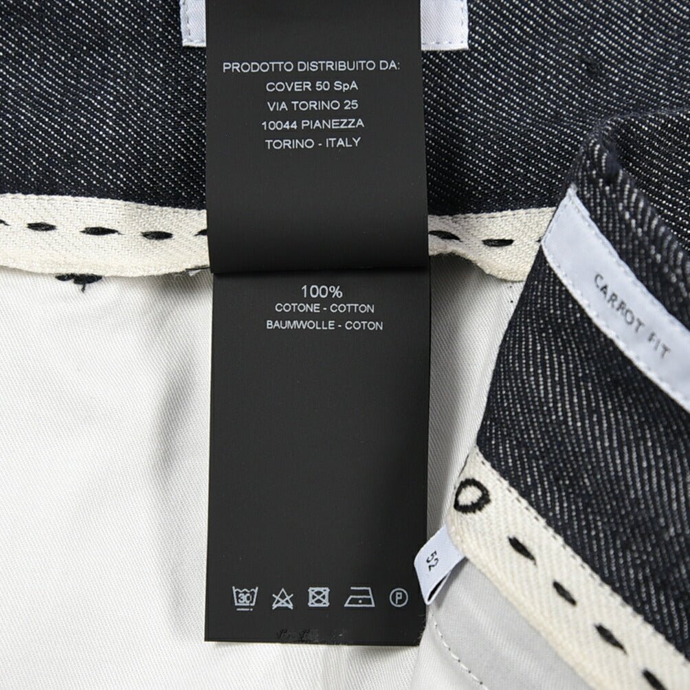 PT TORINO "CARROT FIT" コットン100%デニム ツータックパンツ / デニスラ ネイビー 50 | GUARDAROBA MILANO OFFICIAL STORE