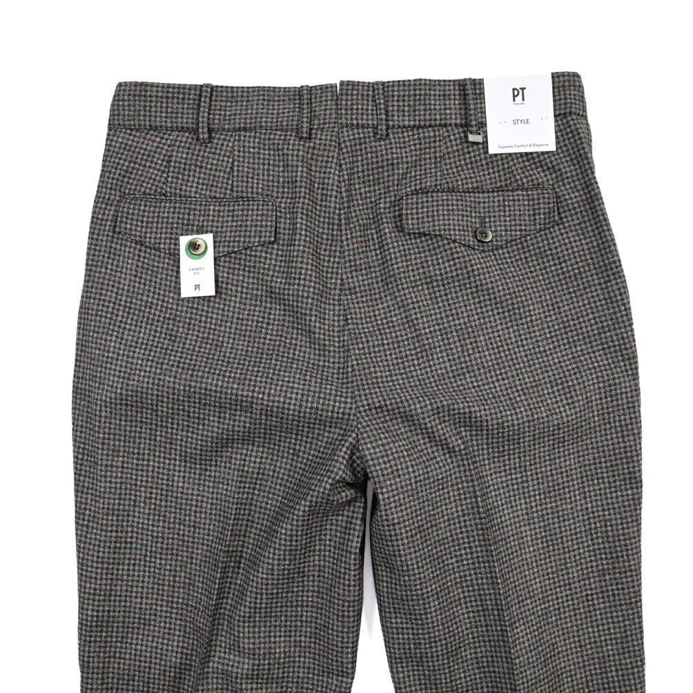 PT TORINO “CARROT FIT” SUPER 100's ヴァージンウール100% ツータックグルカパンツ グレー 48 | GUARDAROBA MILANO OFFICIAL STORE