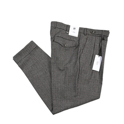 PT TORINO “CARROT FIT” SUPER 100's ヴァージンウール100% ツータックグルカパンツ グレー 48 | GUARDAROBA MILANO OFFICIAL STORE
