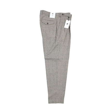 PT TORINO Deluxe “CARROT FIT” カシミヤ混ウール ツータックグルカパンツ グレー 48 | GUARDAROBA MILANO OFFICIAL STORE