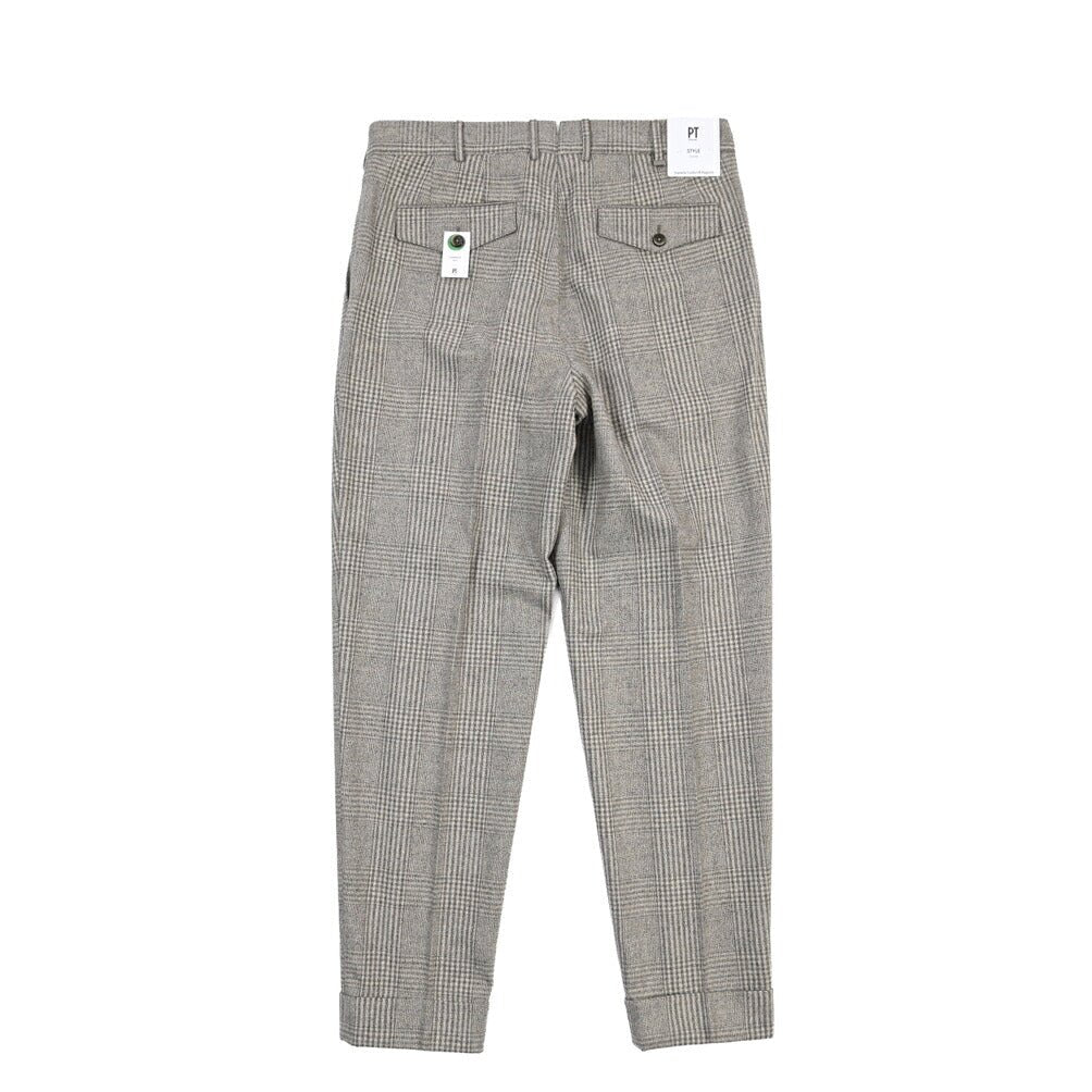 PT TORINO Deluxe “CARROT FIT” カシミヤ混ウール ツータックグルカパンツ グレー 48 | GUARDAROBA MILANO OFFICIAL STORE