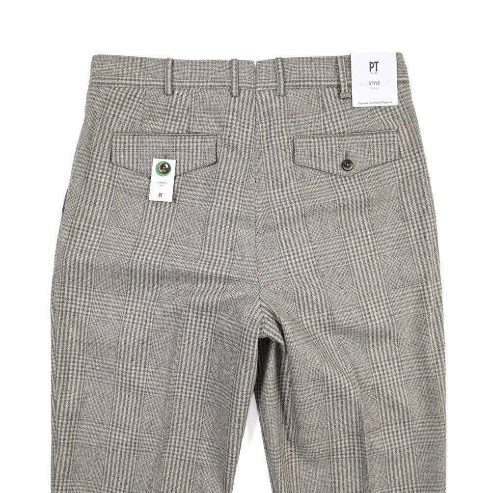 PT TORINO Deluxe “CARROT FIT” カシミヤ混ウール ツータックグルカパンツ グレー 48 | GUARDAROBA MILANO OFFICIAL STORE