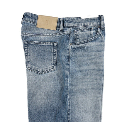 PT TORINO DENIM / "BOY FIT" コットン100%デニム バギーワイドジーンズ / クラッシュ加工 / レディース ブルー 27 | GUARDAROBA MILANO OFFICIAL STORE