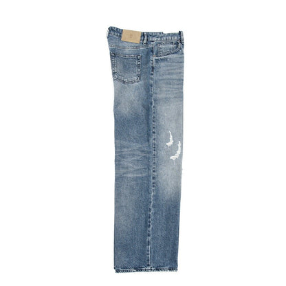 PT TORINO DENIM / "BOY FIT" コットン100%デニム バギーワイドジーンズ / クラッシュ加工 / レディース ブルー 27 | GUARDAROBA MILANO OFFICIAL STORE