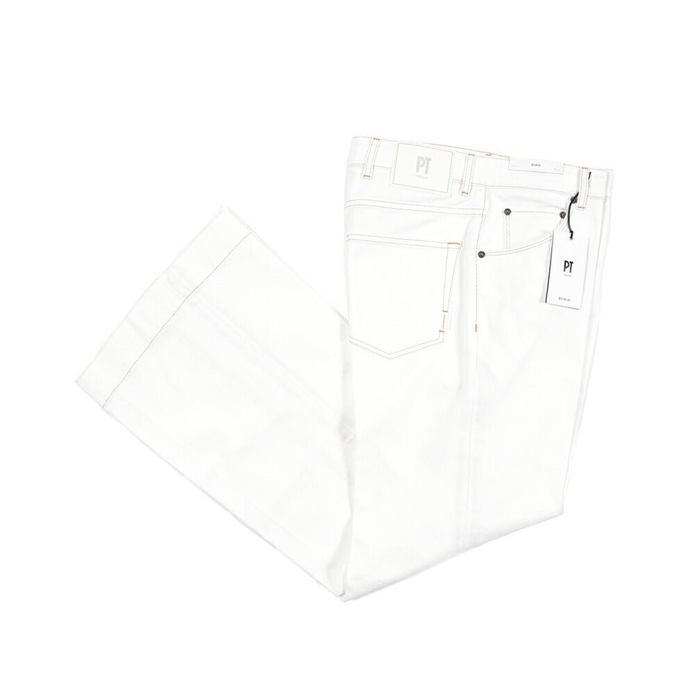 PT TORINO DENIM / "ELVIS" ストレッチデニム フレアジーンズ ホワイト 31 | GUARDAROBA MILANO OFFICIAL STORE