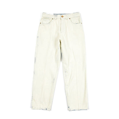 PT TORINO DENIM / "GIO" コットン100%デニム ワイドストレートジーンズ / ペイント加工 オフホワイト 26 | GUARDAROBA MILANO OFFICIAL STORE