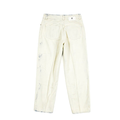 PT TORINO DENIM / "GIO" コットン100%デニム ワイドストレートジーンズ / ペイント加工 オフホワイト 26 | GUARDAROBA MILANO OFFICIAL STORE