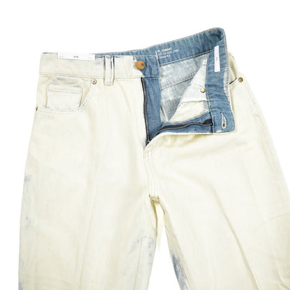 PT TORINO DENIM / "GIO" コットン100%デニム ワイドストレートジーンズ / ペイント加工 オフホワイト 26 | GUARDAROBA MILANO OFFICIAL STORE