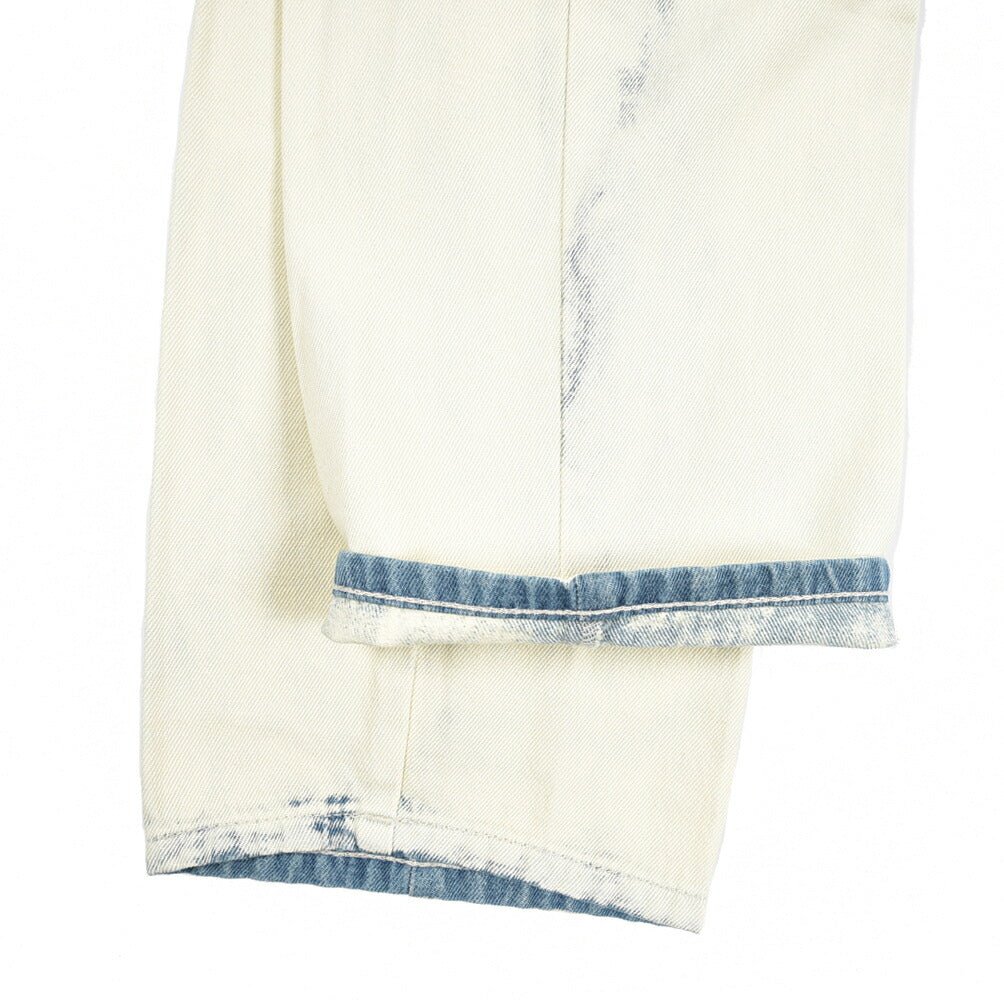 PT TORINO DENIM / "GIO" コットン100%デニム ワイドストレートジーンズ / ペイント加工 オフホワイト 26 | GUARDAROBA MILANO OFFICIAL STORE