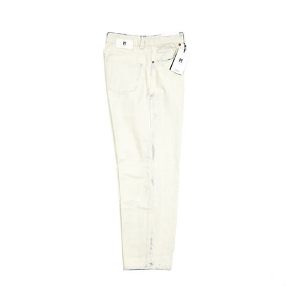 PT TORINO DENIM / "GIO" コットン100%デニム ワイドストレートジーンズ / ペイント加工 オフホワイト 26 | GUARDAROBA MILANO OFFICIAL STORE