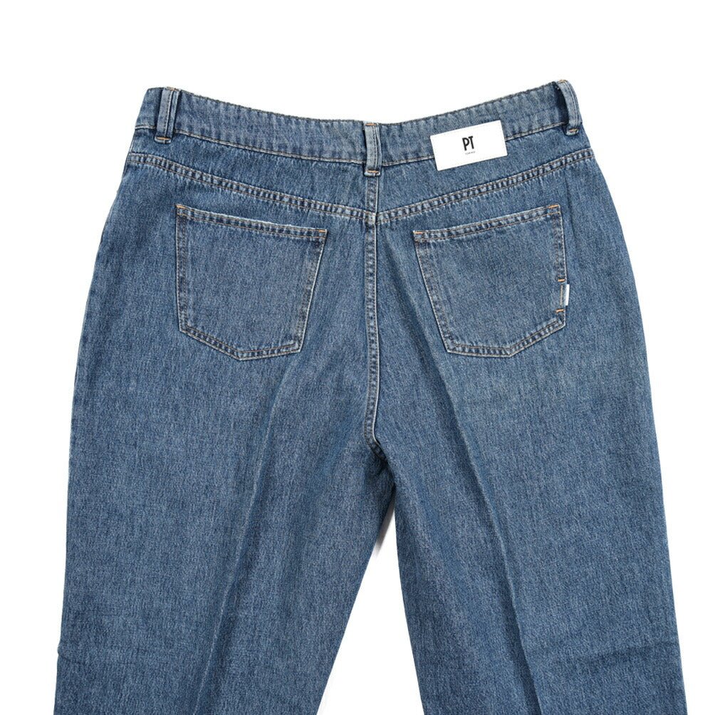 PT TORINO DENIM / "GIO" コットン100%デニム ワイドストレートジーンズ ブルー 34 | GUARDAROBA MILANO OFFICIAL STORE