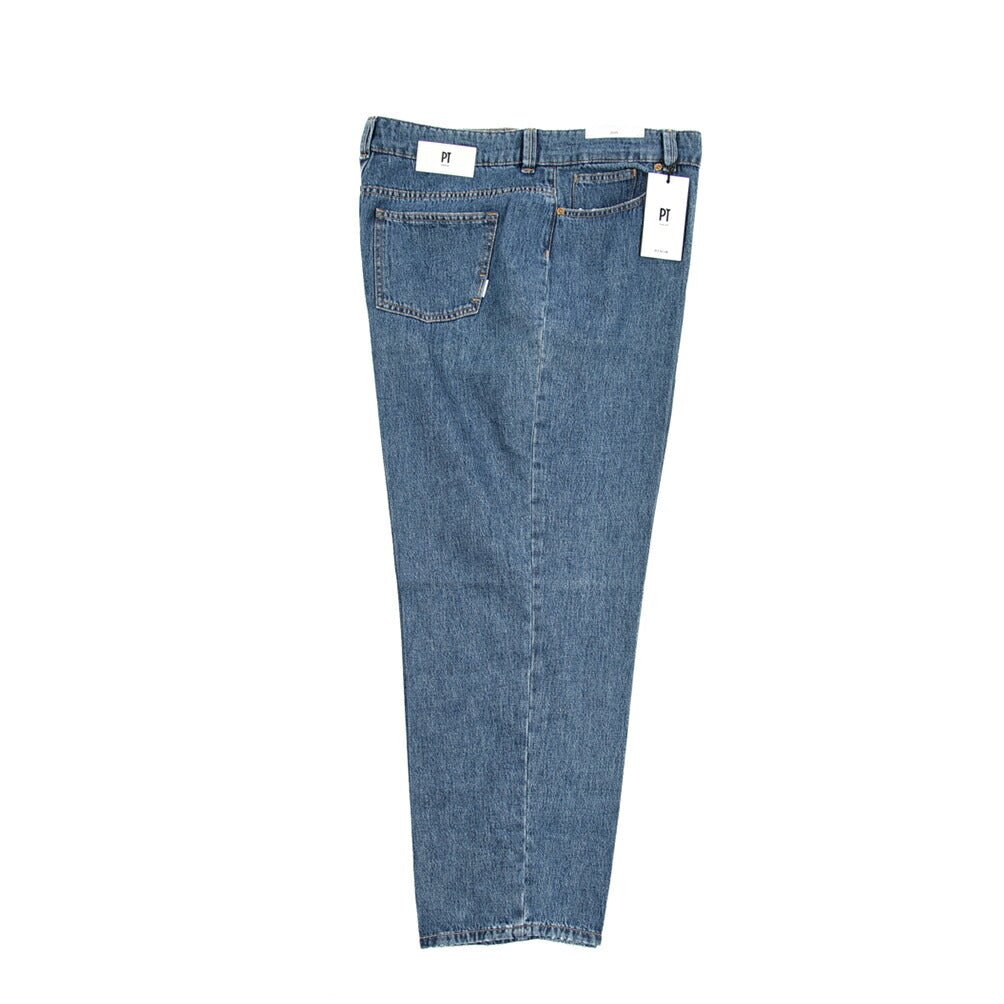 PT TORINO DENIM / "GIO" コットン100%デニム ワイドストレートジーンズ ブルー 34 | GUARDAROBA MILANO OFFICIAL STORE