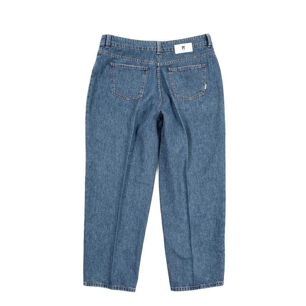PT TORINO DENIM / "GIO" コットン100%デニム ワイドストレートジーンズ ブルー 34 | GUARDAROBA MILANO OFFICIAL STORE