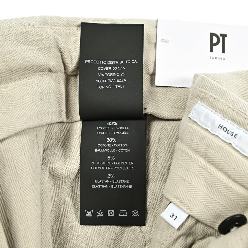 PT TORINO DENIM "HOUSE" ストレッチコットンチノ ノータックスリムパンツ｜417129 - 31｜GUARDAROBA MILANO OFFICIAL STORE
