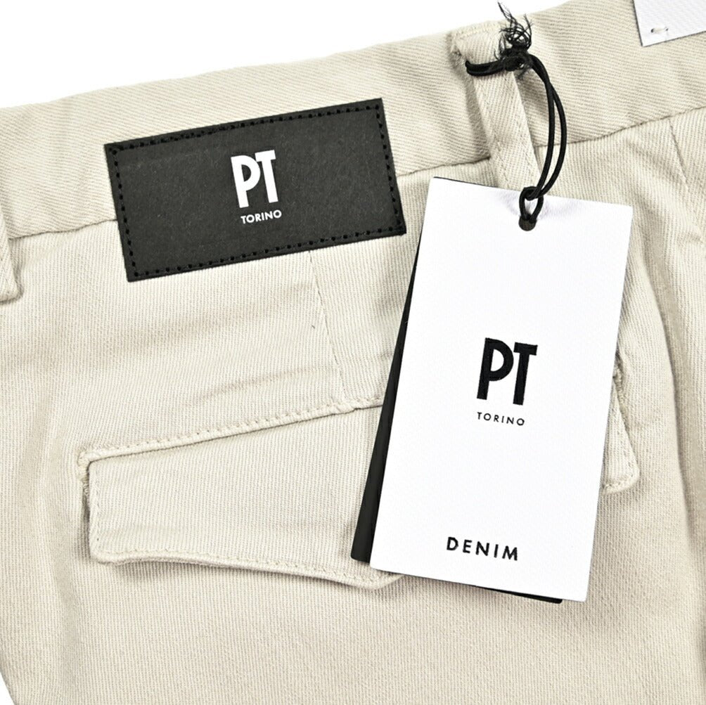 PT TORINO DENIM "HOUSE" ストレッチコットンチノ ノータックスリムパンツ｜417129 - 31｜GUARDAROBA MILANO OFFICIAL STORE