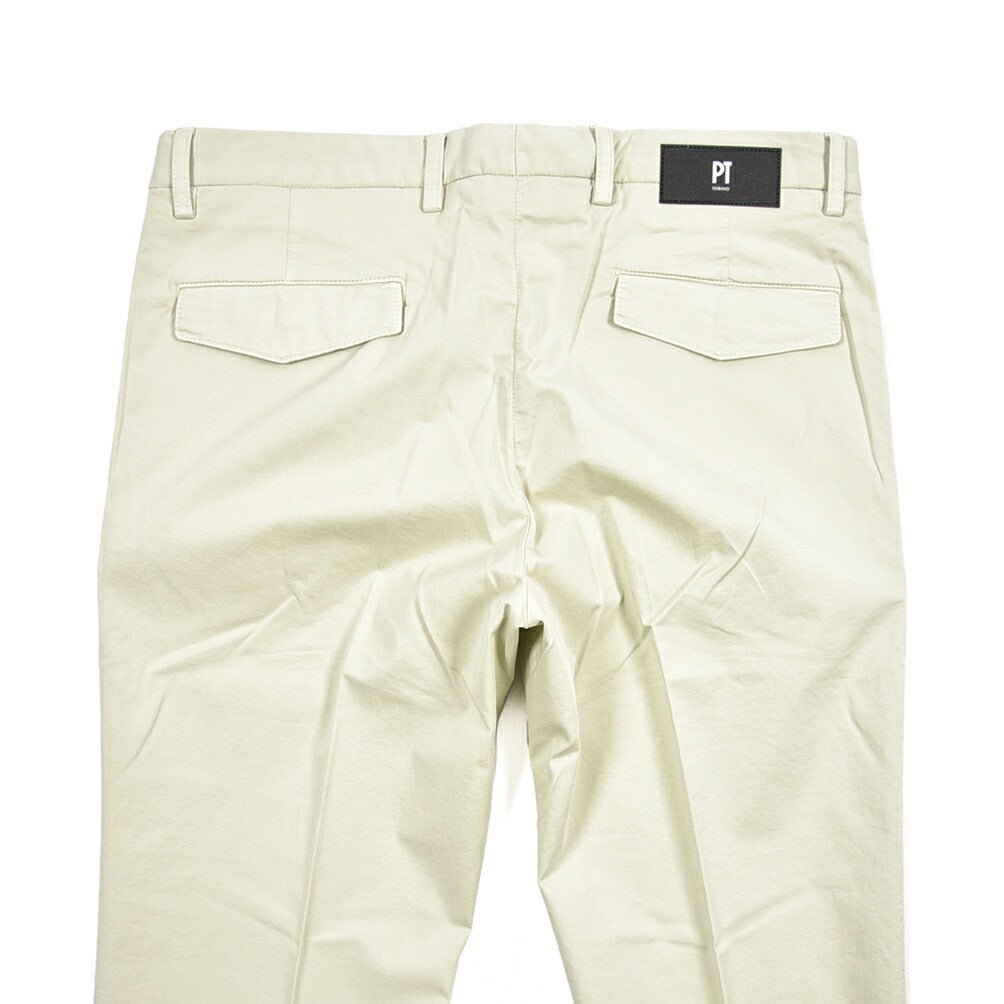 PT TORINO DENIM "HOUSE" ストレッチコットン スーパースリムパンツ ライトベージュ 29 | GUARDAROBA MILANO OFFICIAL STORE