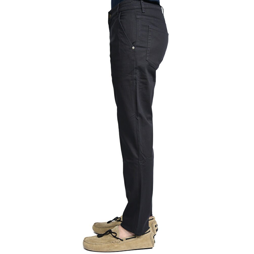 PT TORINO DENIM "INDIE" リヨセル混コットンチノ ストレッチテーパードパンツ ネイビー 32 | GUARDAROBA MILANO OFFICIAL STORE