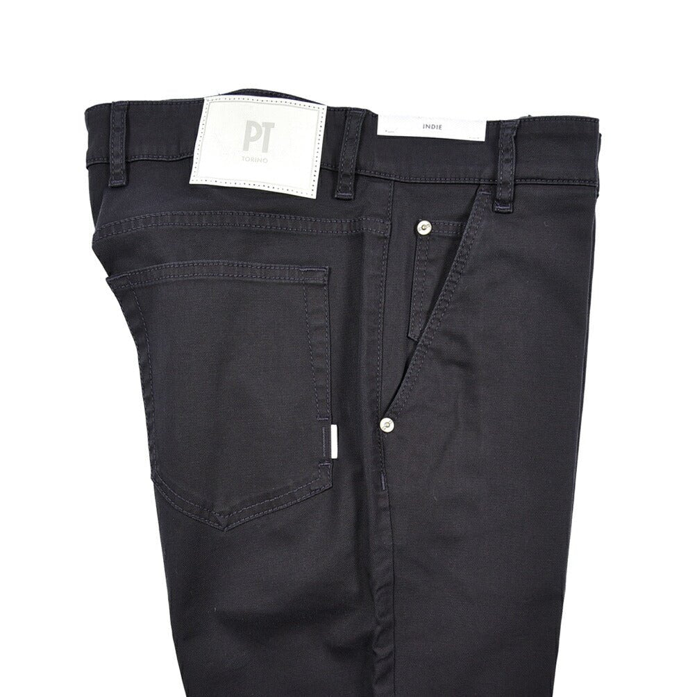PT TORINO DENIM "INDIE" リヨセル混コットンチノ ストレッチテーパードパンツ ネイビー 32 | GUARDAROBA MILANO OFFICIAL STORE