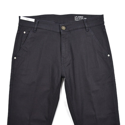 PT TORINO DENIM "INDIE" リヨセル混コットンチノ ストレッチテーパードパンツ ネイビー 32 | GUARDAROBA MILANO OFFICIAL STORE