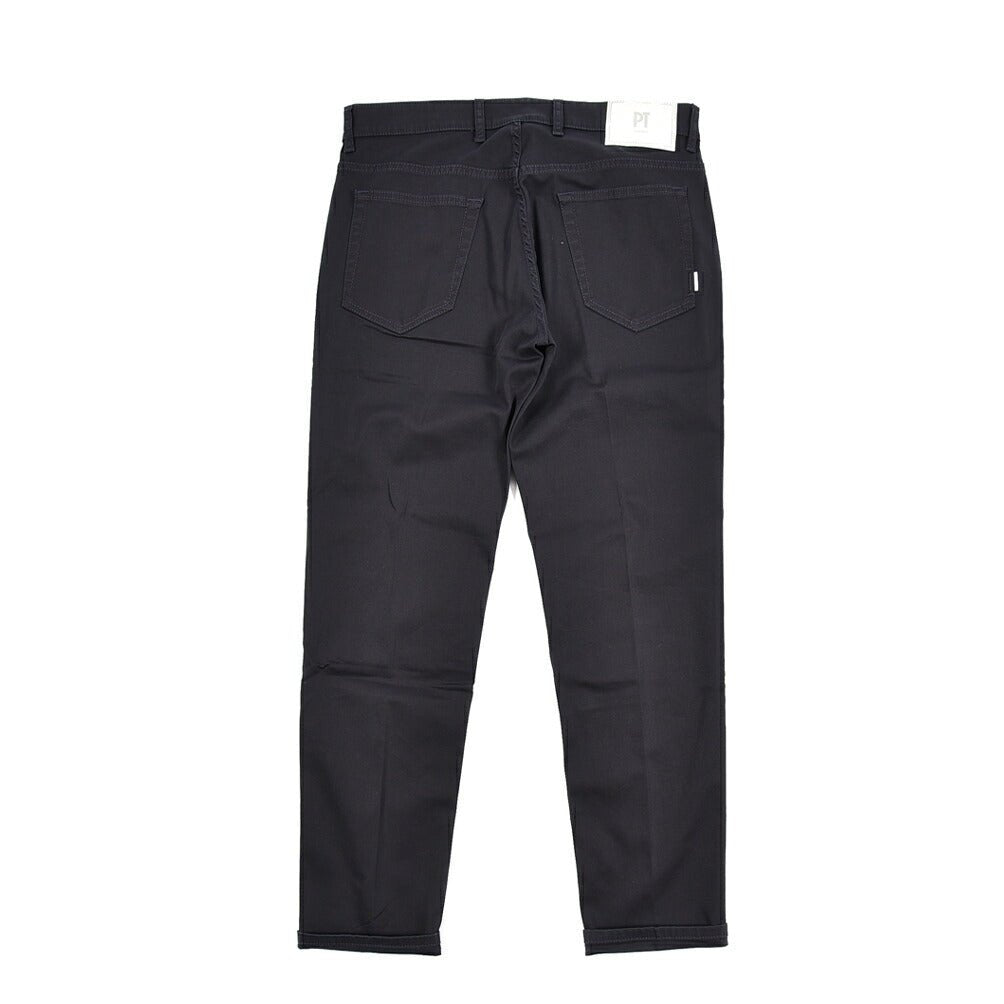 PT TORINO DENIM "INDIE" リヨセル混コットンチノ ストレッチテーパードパンツ ネイビー 32 | GUARDAROBA MILANO OFFICIAL STORE