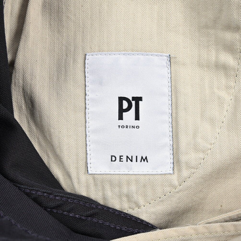 PT TORINO DENIM "INDIE" リヨセル混コットンチノ ストレッチテーパードパンツ ネイビー 32 | GUARDAROBA MILANO OFFICIAL STORE