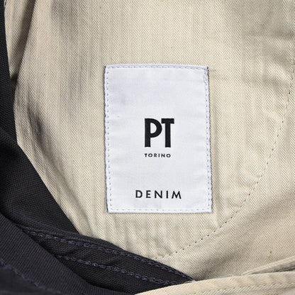 PT TORINO DENIM "INDIE" リヨセル混コットンチノ ストレッチテーパードパンツ ネイビー 32 | GUARDAROBA MILANO OFFICIAL STORE
