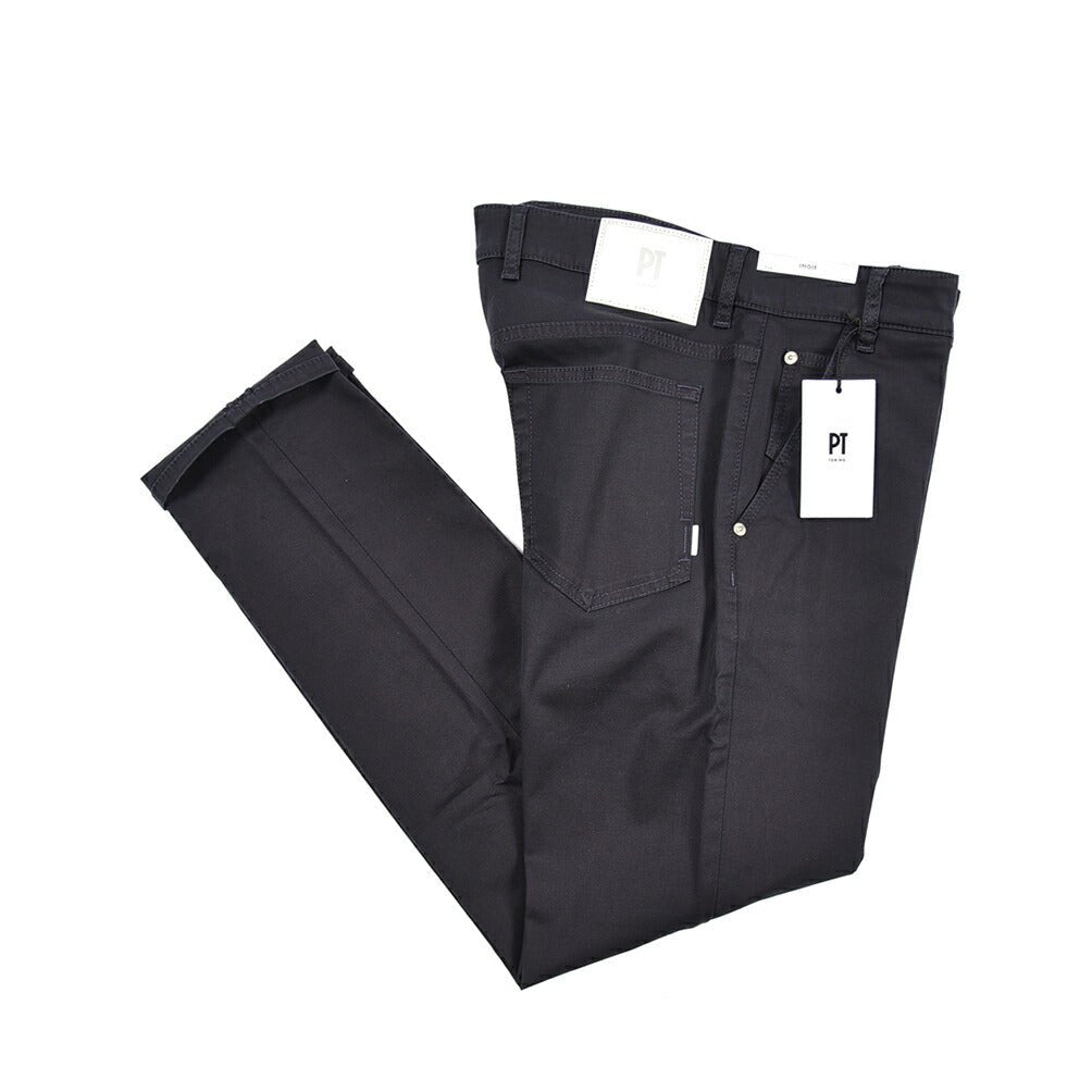 PT TORINO DENIM "INDIE" リヨセル混コットンチノ ストレッチテーパードパンツ ネイビー 32 | GUARDAROBA MILANO OFFICIAL STORE