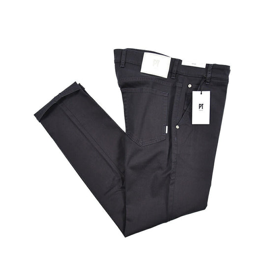PT TORINO DENIM "INDIE" リヨセル混コットンチノ ストレッチテーパードパンツ ネイビー 32 | GUARDAROBA MILANO OFFICIAL STORE