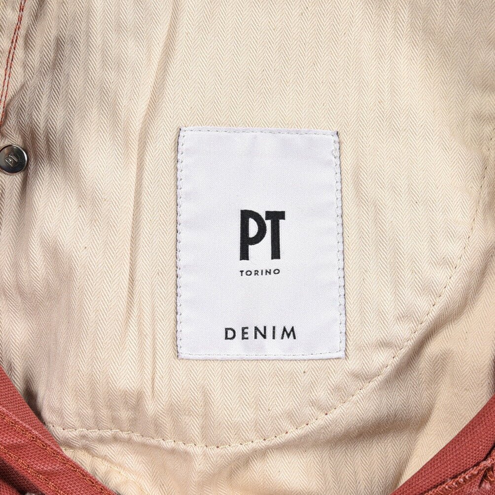 PT TORINO DENIM "INDIE" リヨセル混コットンチノ ストレッチテーパードパンツ ピンク 35 | GUARDAROBA MILANO OFFICIAL STORE