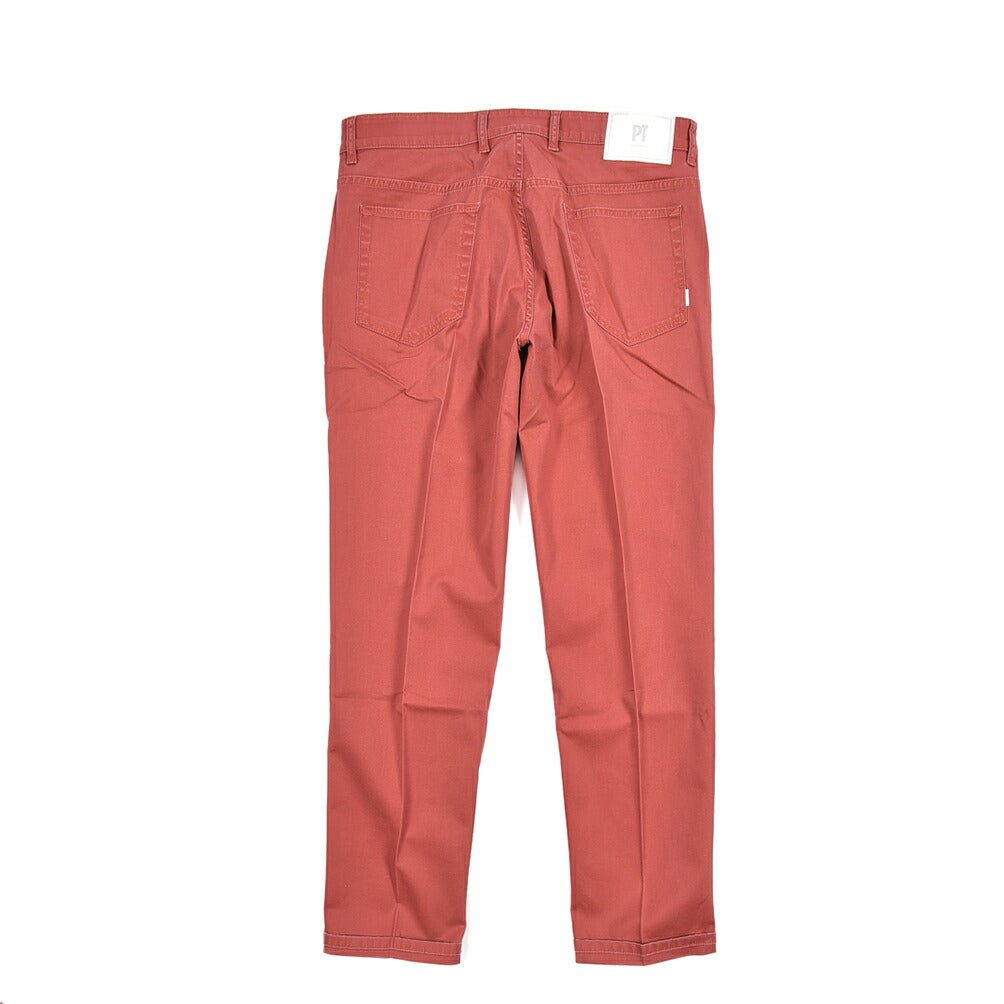 PT TORINO DENIM "INDIE" リヨセル混コットンチノ ストレッチテーパードパンツ ピンク 35 | GUARDAROBA MILANO OFFICIAL STORE