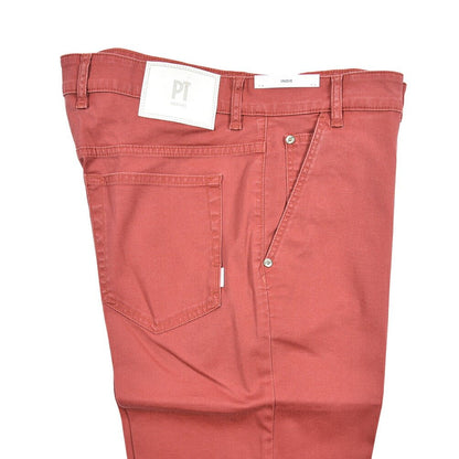 PT TORINO DENIM "INDIE" リヨセル混コットンチノ ストレッチテーパードパンツ ピンク 35 | GUARDAROBA MILANO OFFICIAL STORE