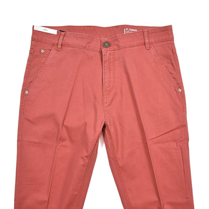 PT TORINO DENIM "INDIE" リヨセル混コットンチノ ストレッチテーパードパンツ ピンク 35 | GUARDAROBA MILANO OFFICIAL STORE