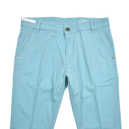 PT TORINO DENIM "INDIE" リヨセル混コットンチノ ストレッチテーパードパンツ ライトグリーン 35 | GUARDAROBA MILANO OFFICIAL STORE