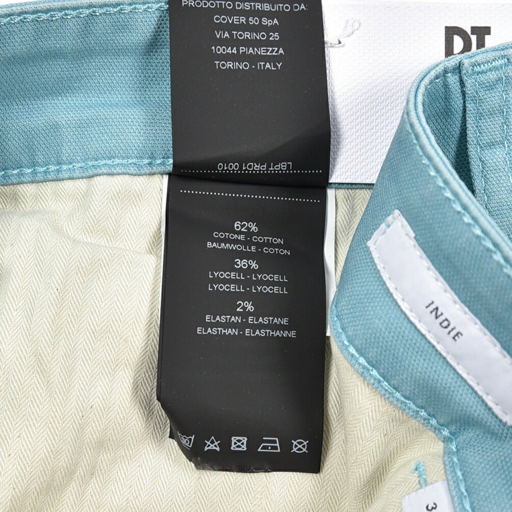 PT TORINO DENIM "INDIE" リヨセル混コットンチノ ストレッチテーパードパンツ ライトグリーン 35 | GUARDAROBA MILANO OFFICIAL STORE