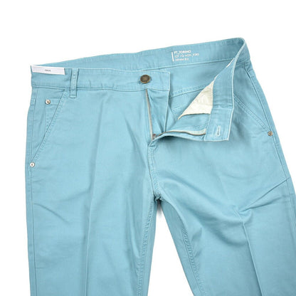 PT TORINO DENIM "INDIE" リヨセル混コットンチノ ストレッチテーパードパンツ ライトグリーン 35 | GUARDAROBA MILANO OFFICIAL STORE