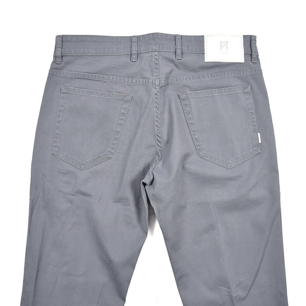 PT TORINO DENIM "INDIE" リヨセル混コットンチノ ストレッチテーパードパンツ グレー 33 | GUARDAROBA MILANO OFFICIAL STORE