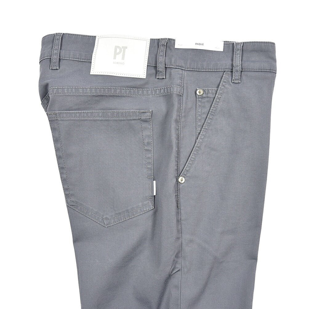 PT TORINO DENIM "INDIE" リヨセル混コットンチノ ストレッチテーパードパンツ グレー 33 | GUARDAROBA MILANO OFFICIAL STORE