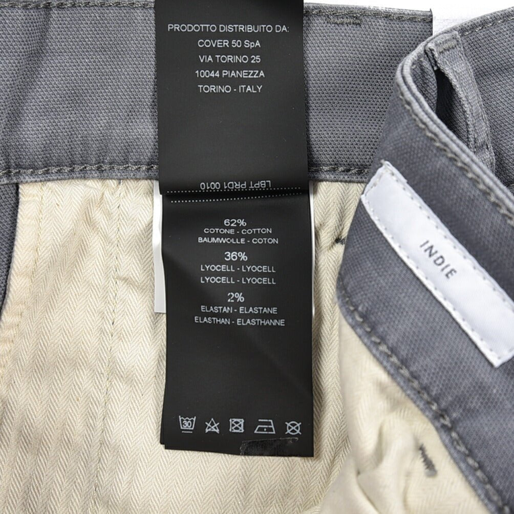PT TORINO DENIM "INDIE" リヨセル混コットンチノ ストレッチテーパードパンツ グレー 33 | GUARDAROBA MILANO OFFICIAL STORE