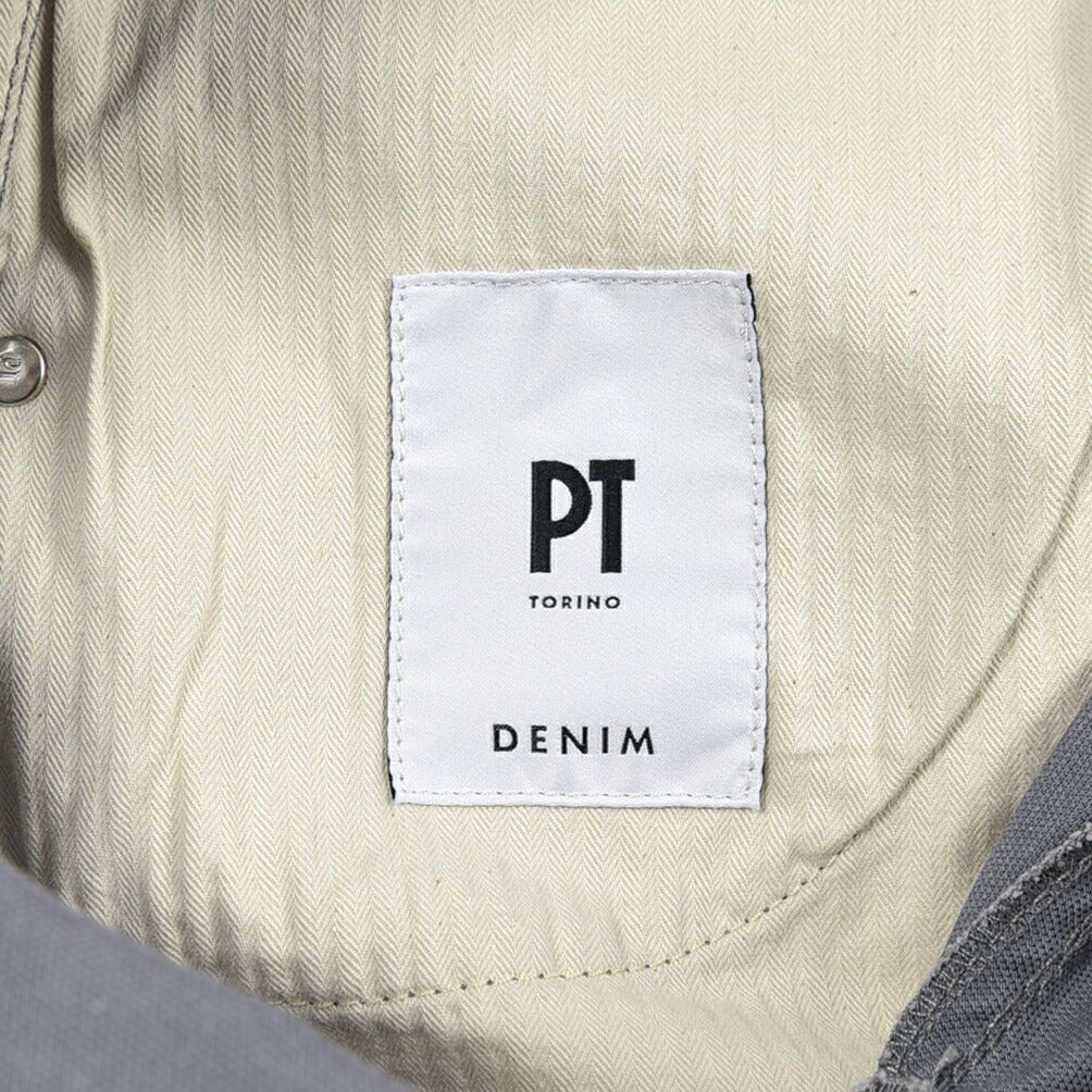 PT TORINO DENIM "INDIE" リヨセル混コットンチノ ストレッチテーパードパンツ グレー 33 | GUARDAROBA MILANO OFFICIAL STORE