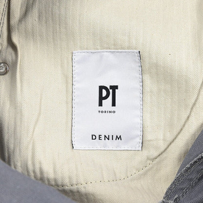PT TORINO DENIM "INDIE" リヨセル混コットンチノ ストレッチテーパードパンツ グレー 33 | GUARDAROBA MILANO OFFICIAL STORE