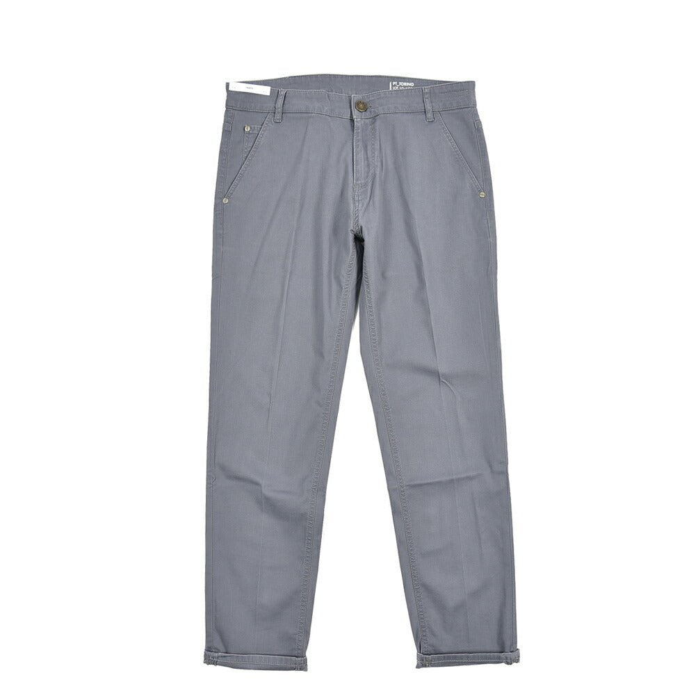 PT TORINO DENIM "INDIE" リヨセル混コットンチノ ストレッチテーパードパンツ グレー 33 | GUARDAROBA MILANO OFFICIAL STORE
