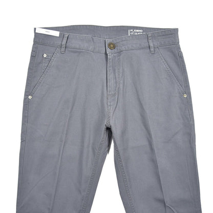 PT TORINO DENIM "INDIE" リヨセル混コットンチノ ストレッチテーパードパンツ グレー 33 | GUARDAROBA MILANO OFFICIAL STORE