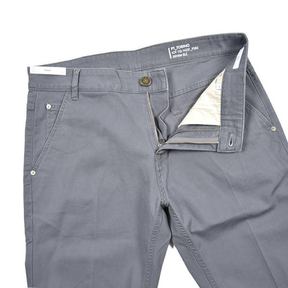 PT TORINO DENIM "INDIE" リヨセル混コットンチノ ストレッチテーパードパンツ グレー 33 | GUARDAROBA MILANO OFFICIAL STORE