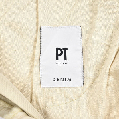PT TORINO DENIM "INDIE" リヨセル混コットンチノ ストレッチテーパードパンツ ライトベージュ 36 | GUARDAROBA MILANO OFFICIAL STORE