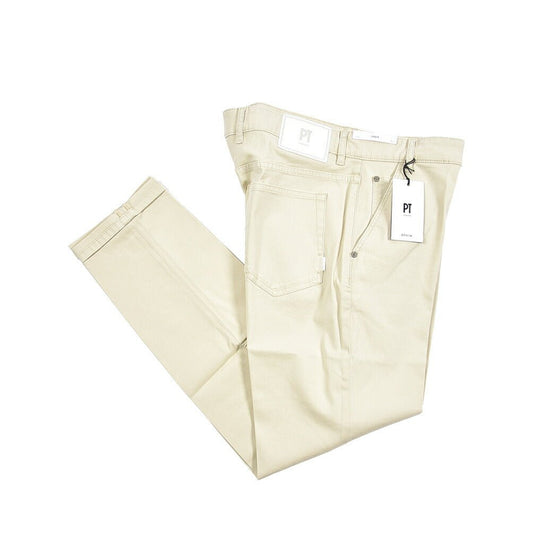 PT TORINO DENIM "INDIE" リヨセル混コットンチノ ストレッチテーパードパンツ ライトベージュ 36 | GUARDAROBA MILANO OFFICIAL STORE