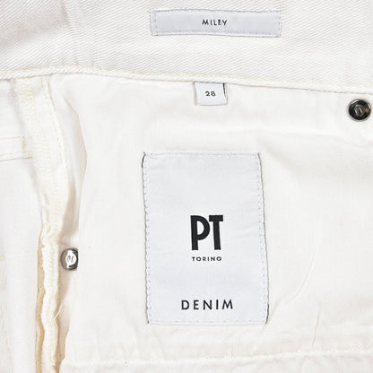 PT TORINO DENIM “MILEY” ストレッチデニム ワイドシルエットデニム ホワイト 28 | GUARDAROBA MILANO OFFICIAL STORE