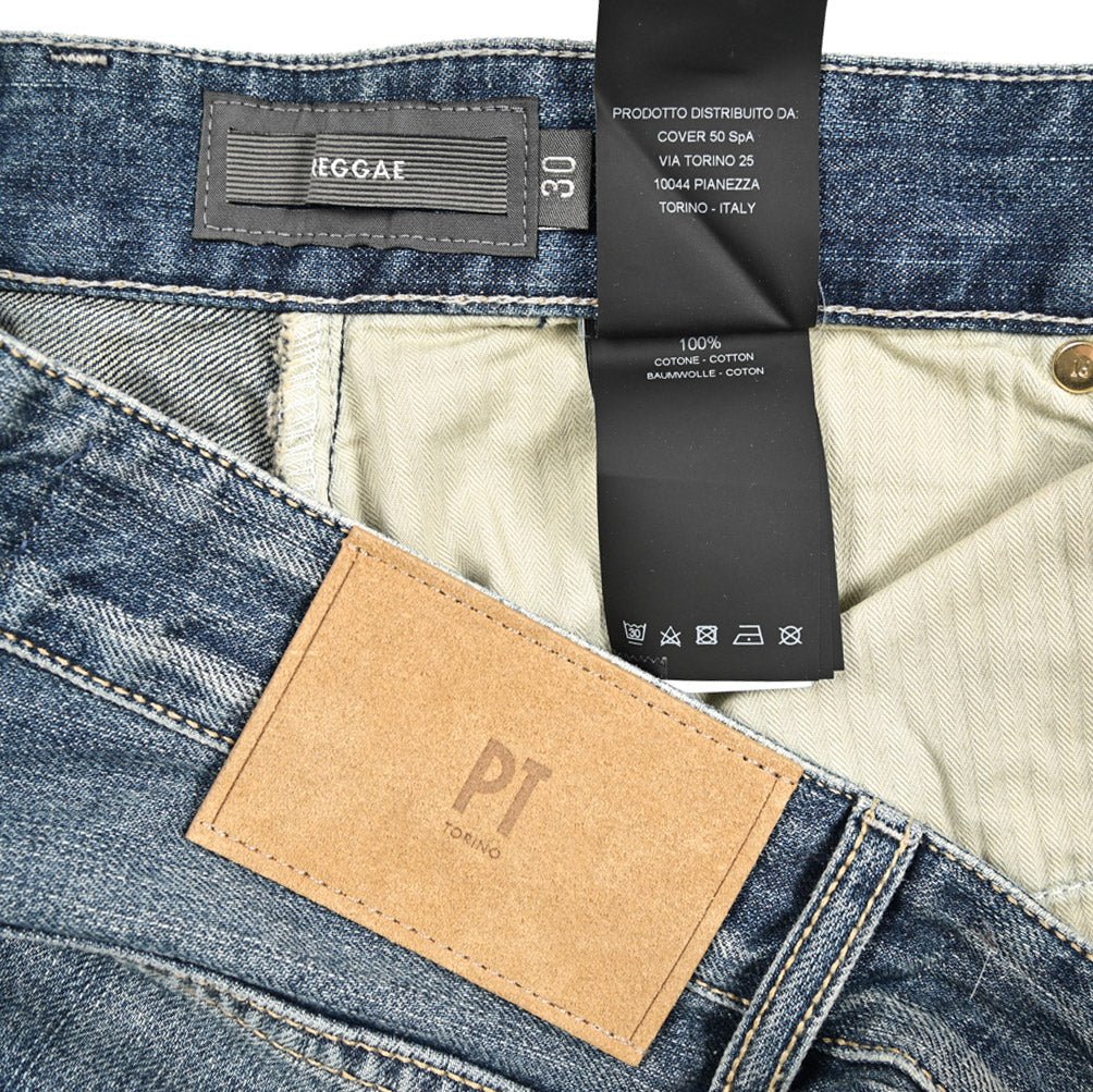 PT TORINO DENIM "REGGAE" コットン100%デニム リラックステーパードジーンズ｜437266-30｜GUARDAROBA MILANO OFFICIAL STORE