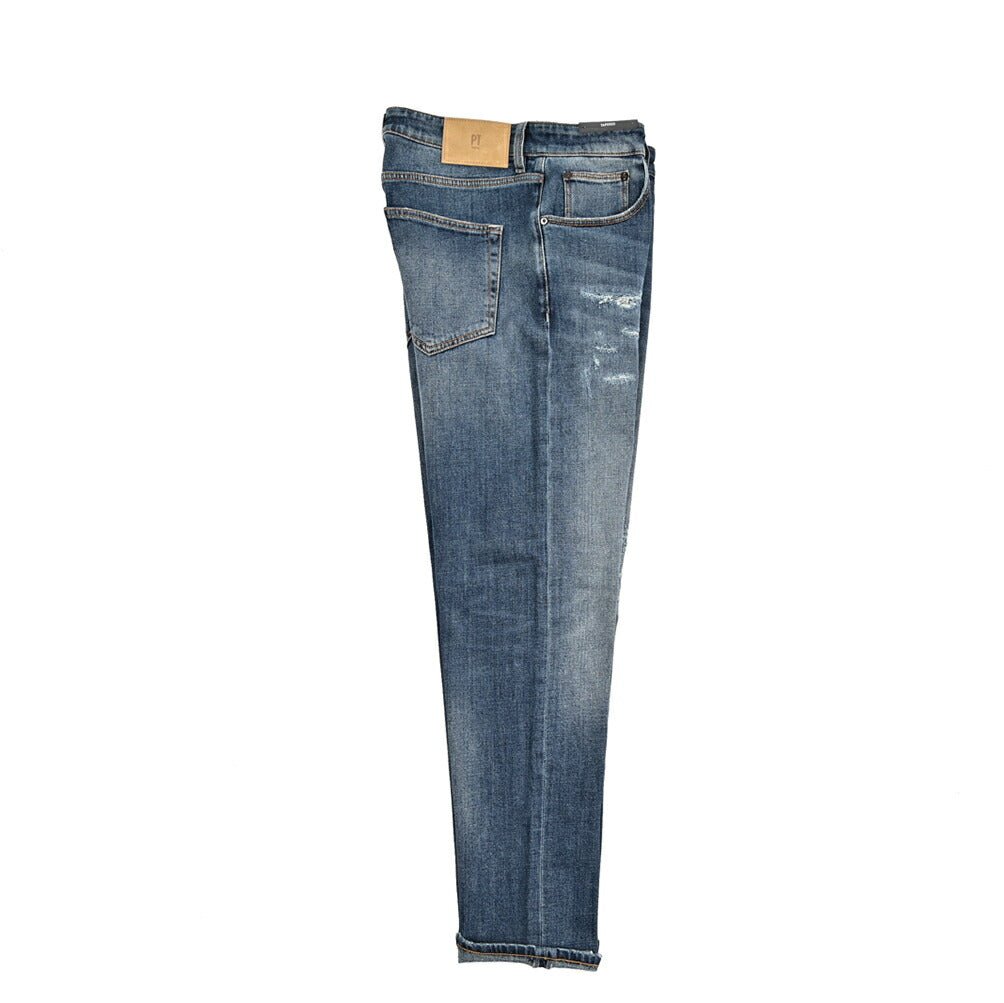PT TORINO DENIM "REGGAE" ストレッチデニム テーパードジーンズ / ダメージ加工｜437246-32｜GUARDAROBA MILANO OFFICIAL STORE