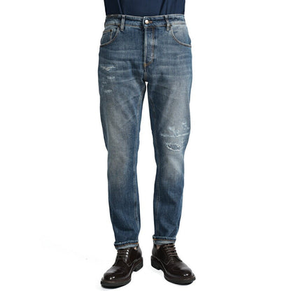 PT TORINO DENIM "REGGAE" ストレッチデニム テーパードジーンズ / ダメージ加工｜437246-32｜GUARDAROBA MILANO OFFICIAL STORE