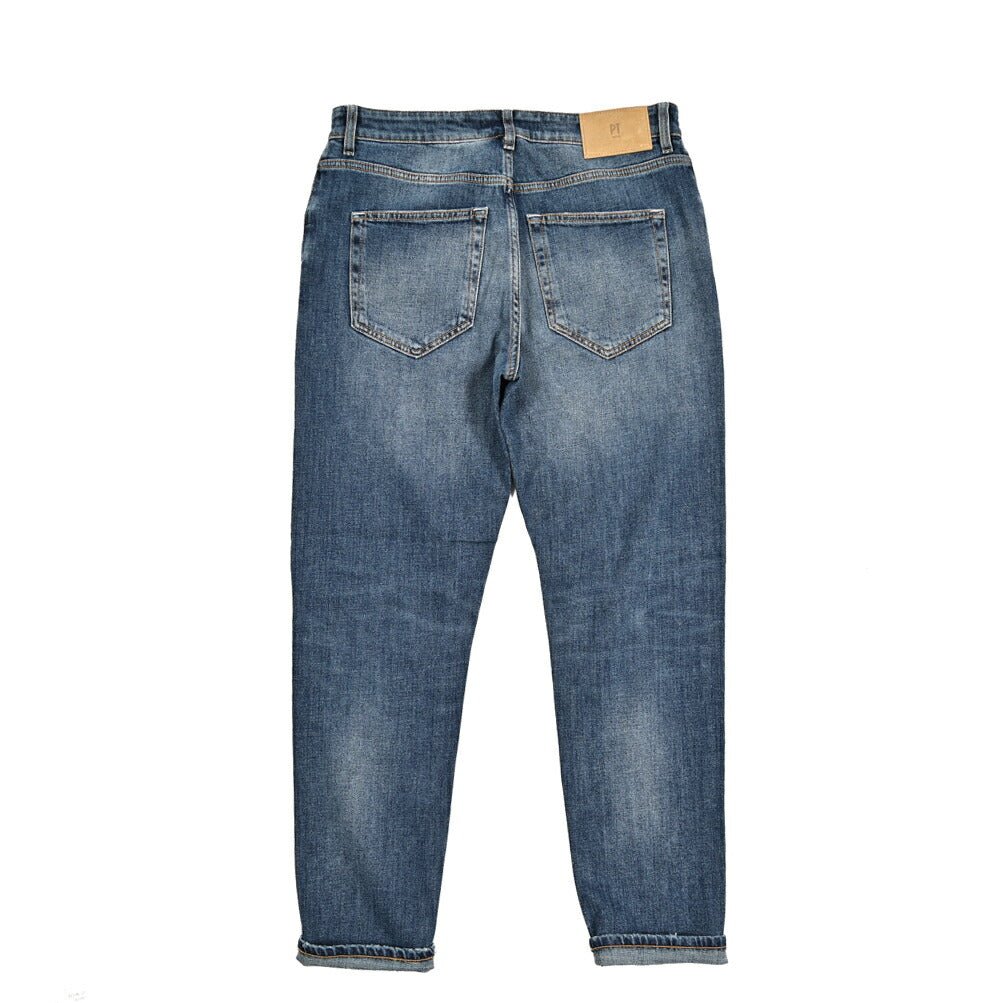 PT TORINO DENIM "REGGAE" ストレッチデニム テーパードジーンズ / ダメージ加工｜437246-32｜GUARDAROBA MILANO OFFICIAL STORE